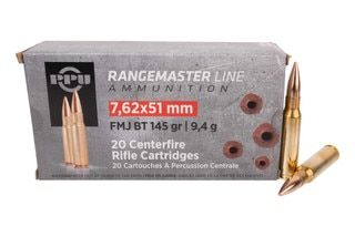 PPU Rangemaster 7.62x51 ammunition, 20 rounnds.